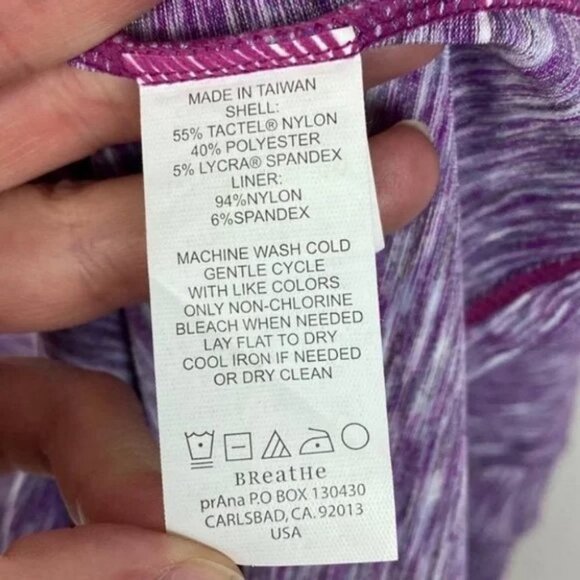 Prana Amaya Space Dye Dress Boysenberry Eggplant Purple Size XS Shelf Bra Boho - Picture 7 of 11